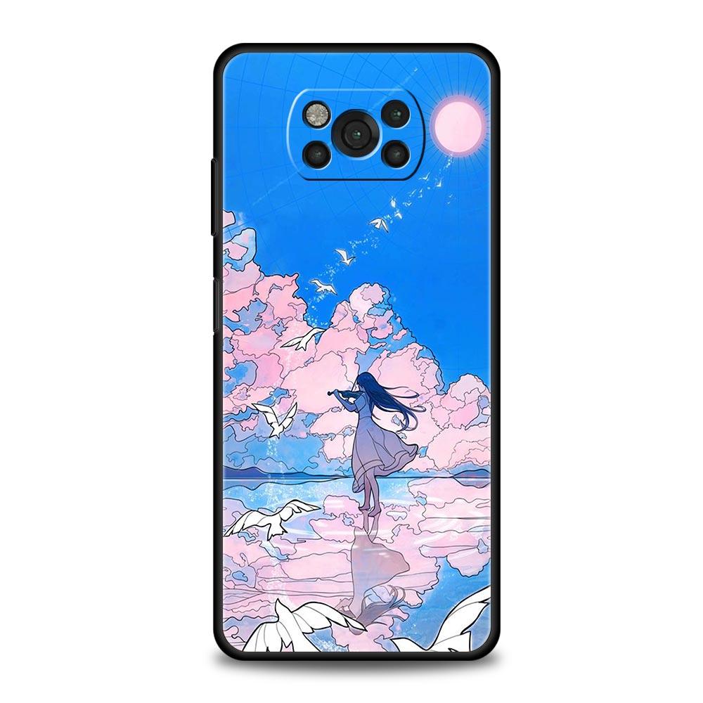 Funda de verano Sky para Phone Case For For Xiaomi Poco X6 X5 Pro X4 X3 NFC F5 Pro F4 F3 GT M5 M4 Pro 5G M3 C51 C50 C55 Cover