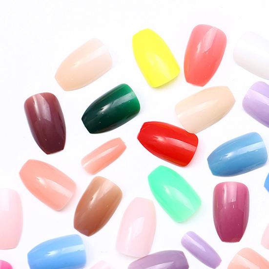 576Pcs/Set Fake Nails 24 Grids Assorted Color Long Nail Extension Removable Home Salon Women Girls Full Cover Press on Nails Kit