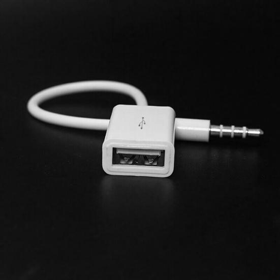 DOONJIEY Car MP3 Sync 3.5mm Male Aux Audio Jack to USB 2.0 Female Adapter Cable