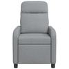 Massage Recliner Light Gray Fabric