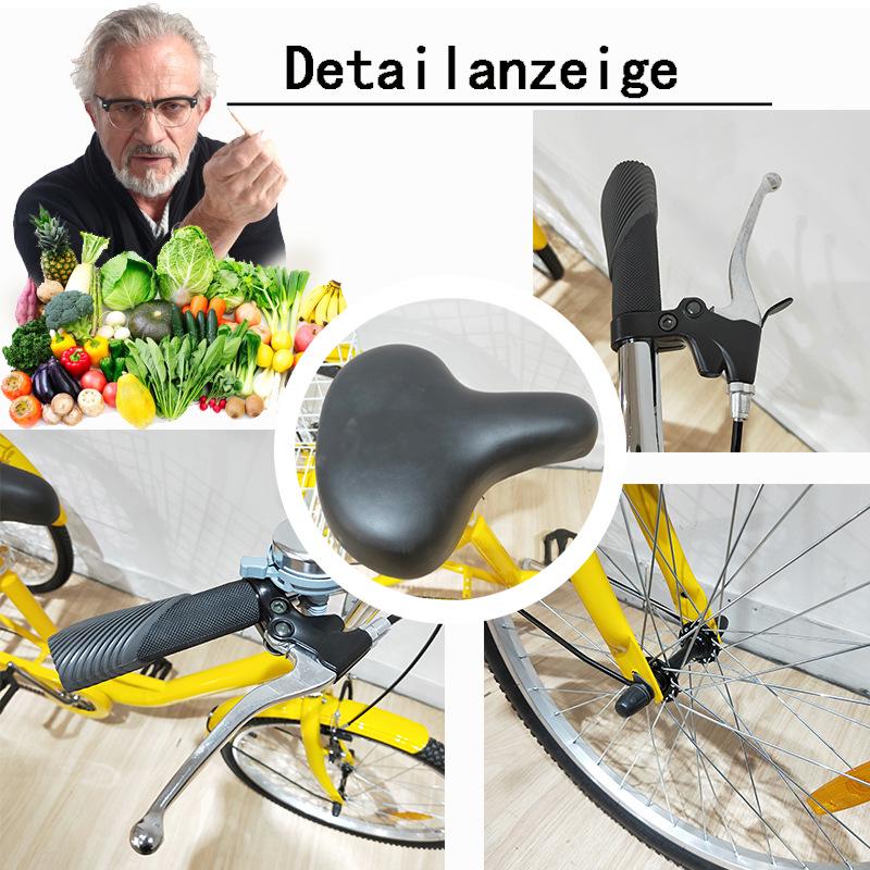 24" Single-Speed Adult Tricycle for Seniors - Leisure Pedal Bike