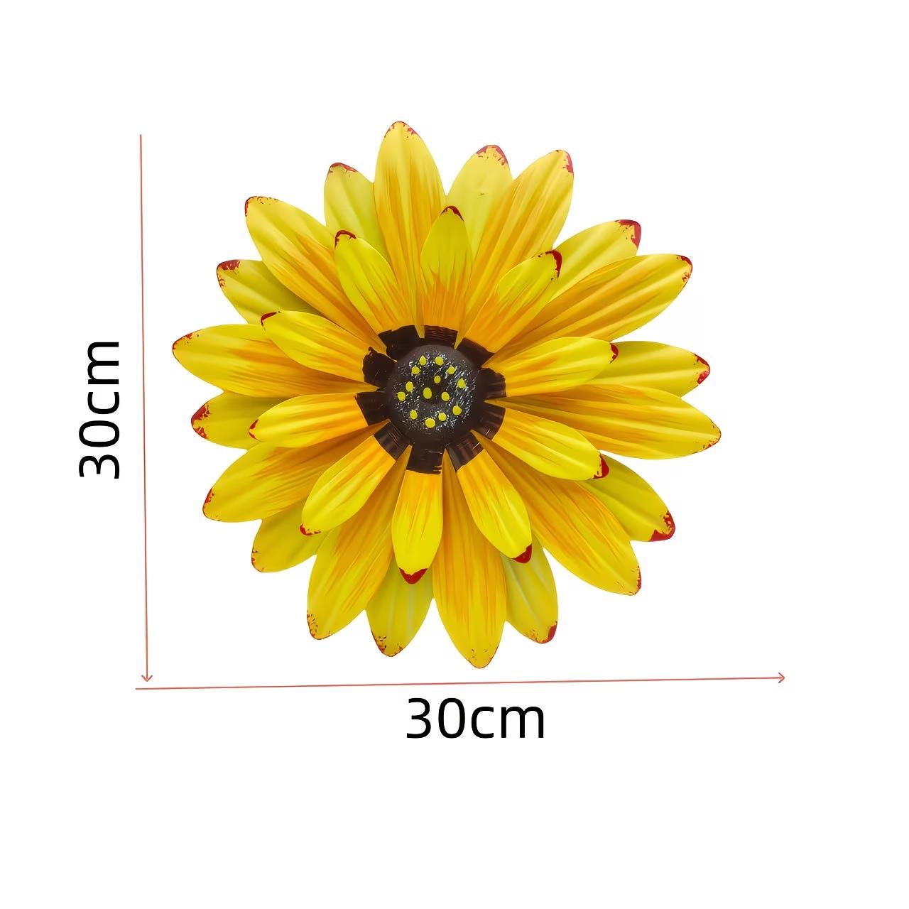 

Metal Flower Wall Decor Sunflower Wall Art Decorations Hanging for Bedroom, Living Room, Bathroom Boho Office