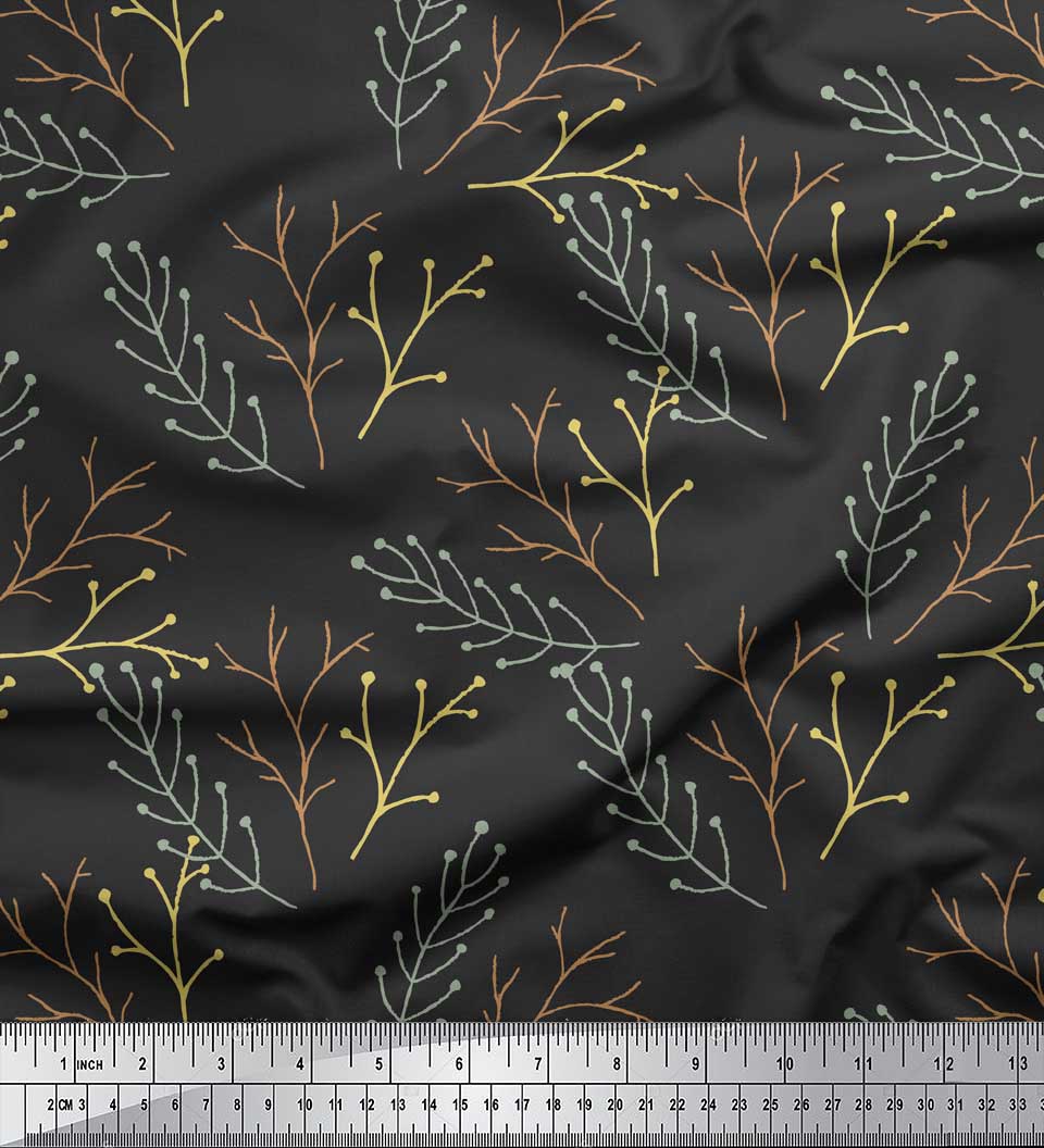 

Тканина Soimoi Purple Японія Креп-сатин Сухі гілки Тканина для декору дерев Надрукований метр 42 дюйма 42 Inch Wide - Poly Crepe сірий колір