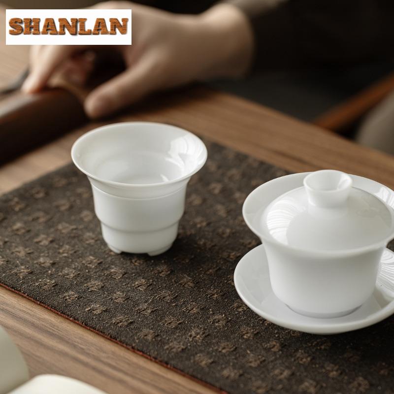 Ice Seed Jade Porcelain Tea Separator Infusor Retro Tea Strainer Dispenser Tea Making Tea Filter Tea Ceremony Supplies Ornaments