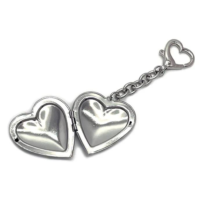 Surgical heart locket pendant keyring