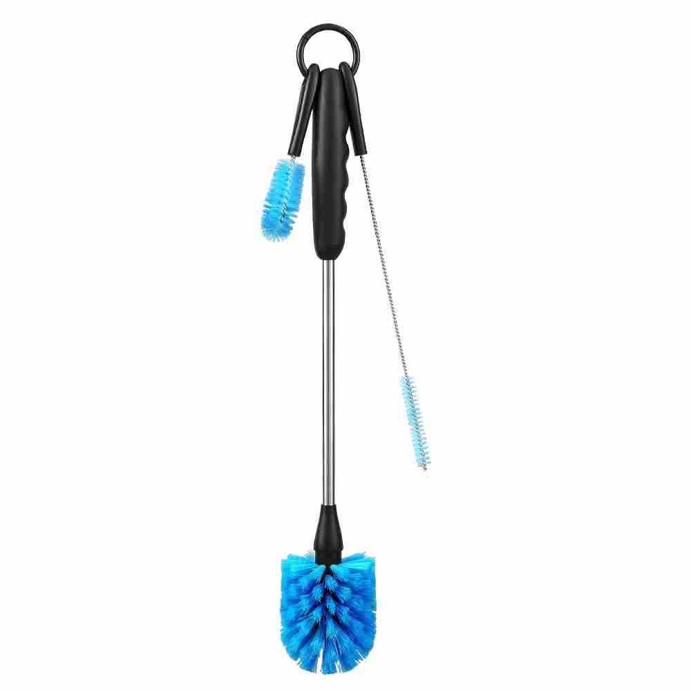 3-in-1 Water Bottle Cleaning Brush Set, Long Handle Water Bottle Scrubbing Brush, Cleaning Narrow Neck Bottles Brush чёрный