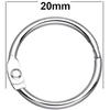 True-Ally 20Mm Multipurpose Book Binder Rings, 20 Pcs - Metal Iron Nickel Plated Loose Leaf Book Rings For Binders, Inde