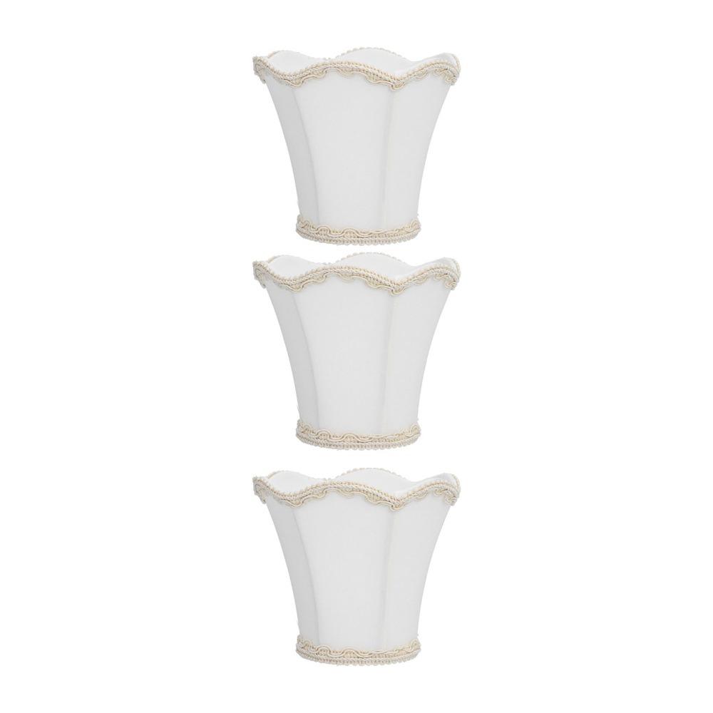 3PCS Clip On Design Lamp Cover 4.7 inch Height Chandelier Lamp Shades Simple Lampshade  Indoor Lamp