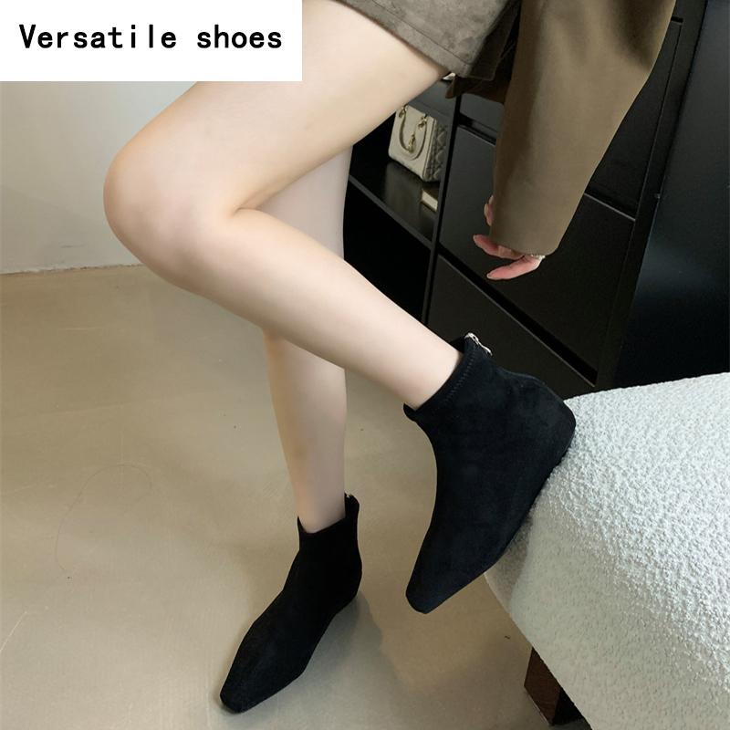 Внутреннее возвышение танкетка каблук женские ботильоны мода леопардовый принт обувь — фото 4