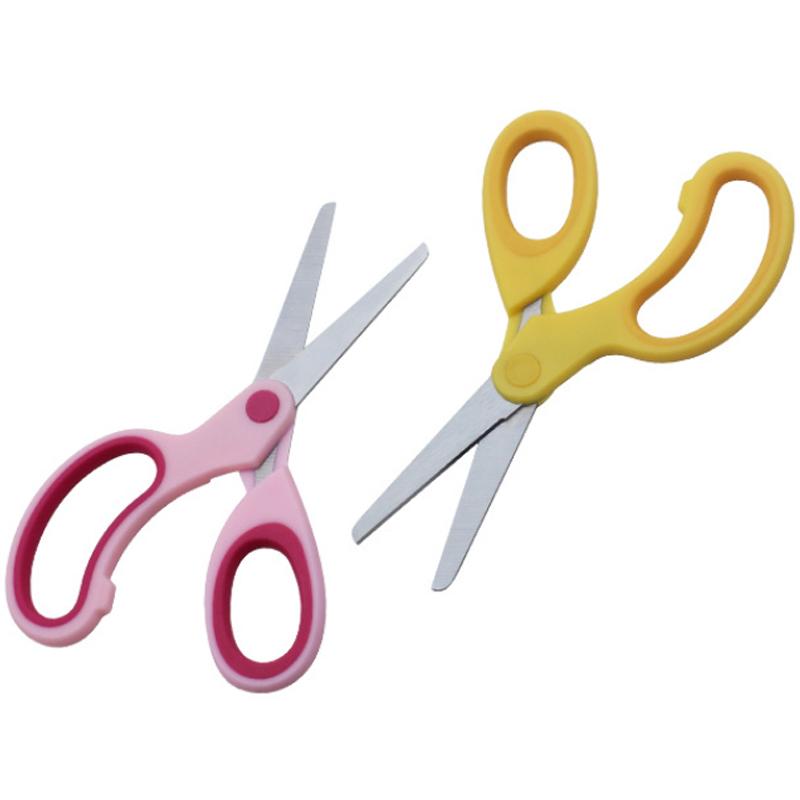 Left-handed Scissors Student Stainless Steel Colorful Cute Scissors Children's Small Scissors Simple Safety Office Scissors