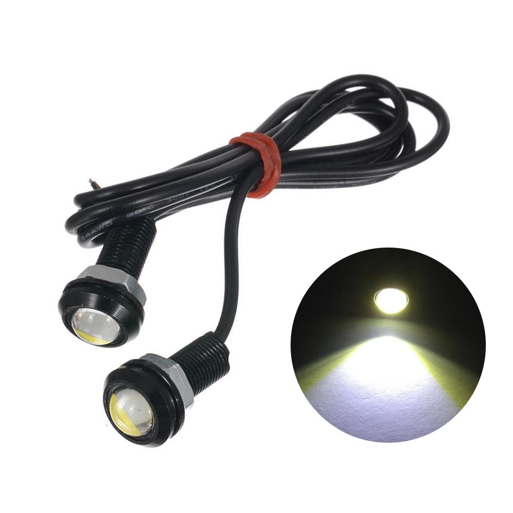 2 SZTUK 18MM Motocyklowe Światła Do Jazdy Eagle Eye LED Super Jasne Światła Do Jazdy Dziennej DRL Światła Do Jazdy Cofania Stopu Wodoodporne