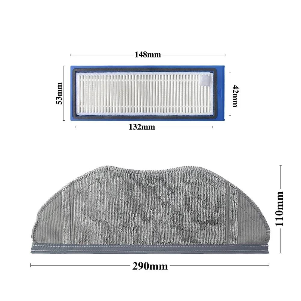 Accessories For Eufy RoboVac L70 Hybrid Sweeper Robot Vacuum Cleaner, HEPA Filter Main Brush Side Brush Mop Cloth