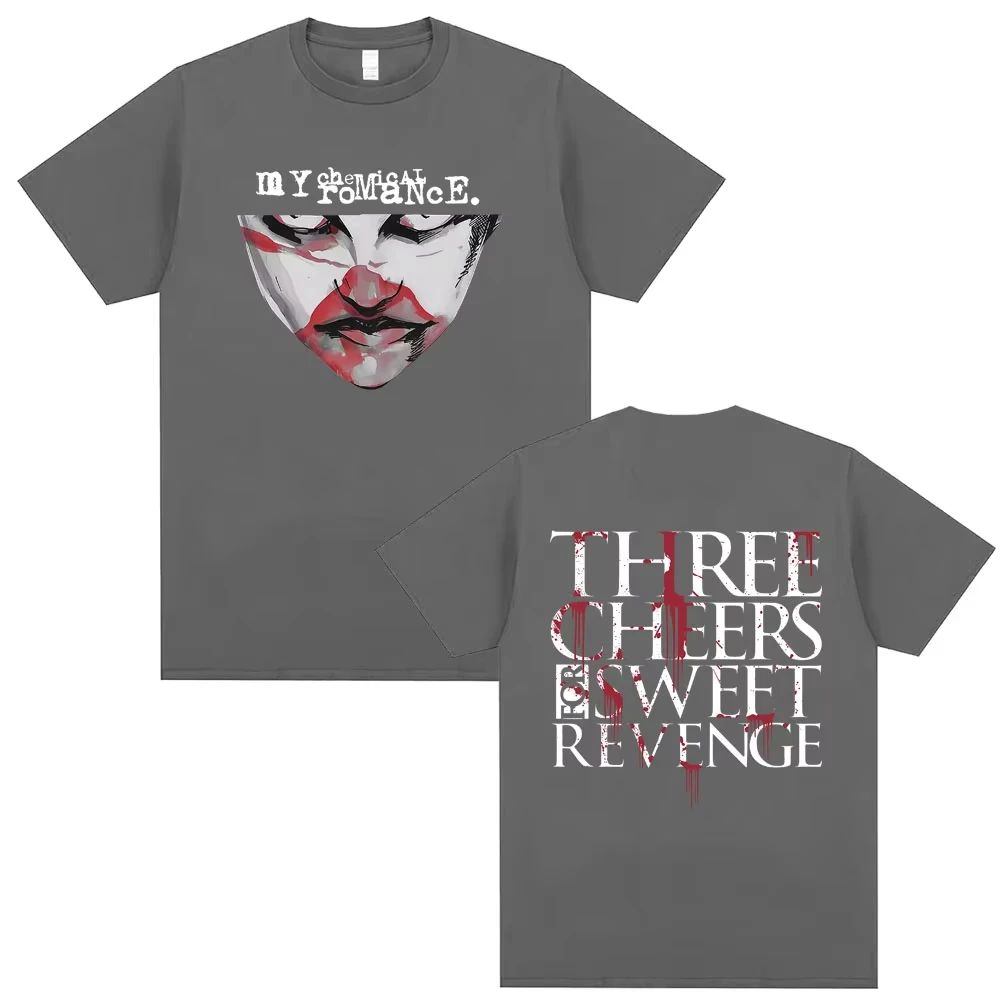 My Chemical Romance Punk Emo Band Graphic T-shirts Men Women Gothic Rock Street Oversized Tshirt Unisex Vintage T Shirt