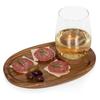 A03F-Acacia Wood For Parties And Dining Wooden Tray-Modern Irregular Design For Red Wine& Steak Serving Platters