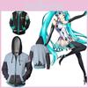 Stylish Hatsune Miku Vocaloid Zipper Hoodie With Soft Material For Everyday Wear