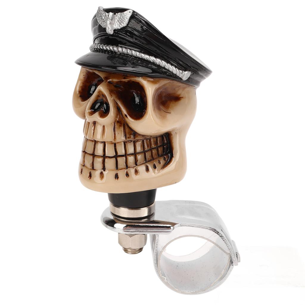 Skull Shape Stee  Wheel   3cm Diameter Metal Resin Turn Knob   for Cars Trucks Tractors Boats