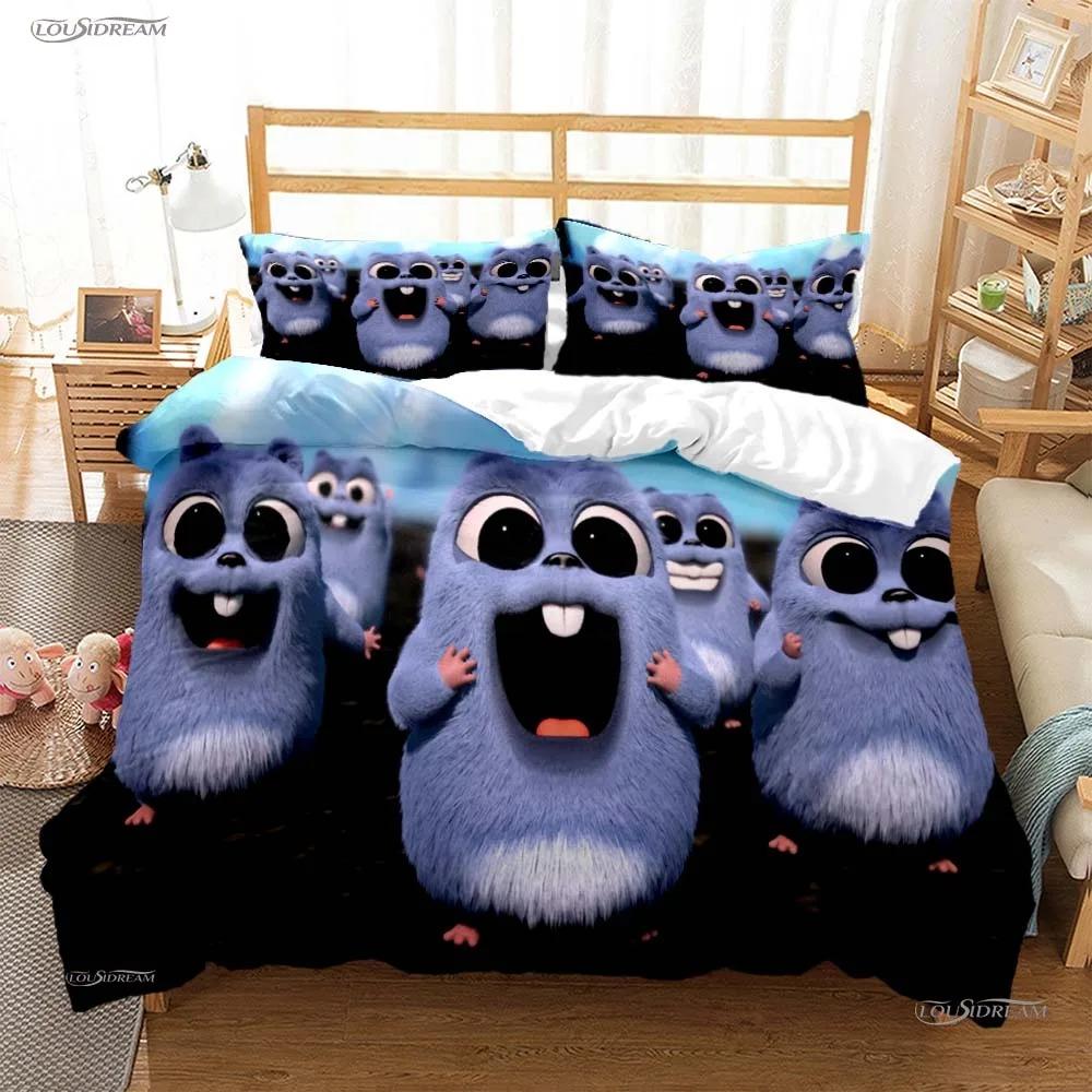 Grizzly & The Lemmings Cartoon Anime Duvet Cover Comforter Bedding Set Soft Quilt Cover and Pillowcases SingleDoubleQueenKing