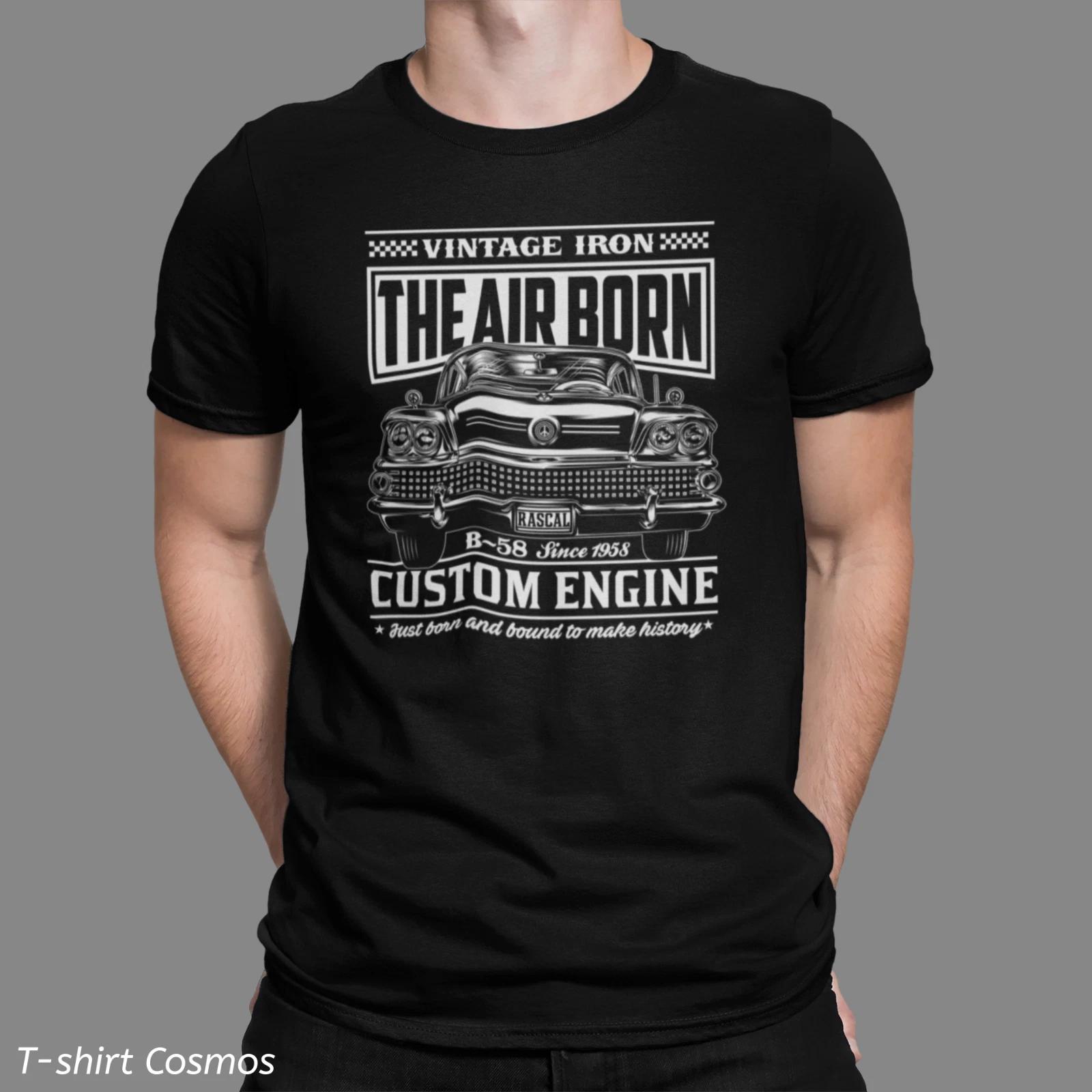 Retro Air Born custom engine Car T-Shirt, classic car, Dads gift, old school 3XL