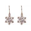 Rose Gold Snowflake Full Drill Zirconia Earrings Exquisite Niche Hundreds of Senior Sense of Autumn and Winter Light Luxury Models Earrings Female