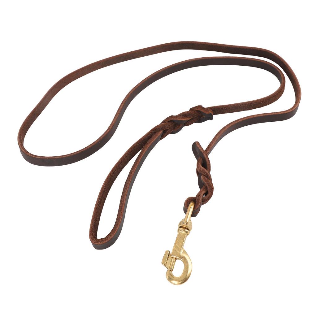 Artificial Leather Dog Leash Soft and Comfortable Pet Training Rope with Snap Hook for Outside