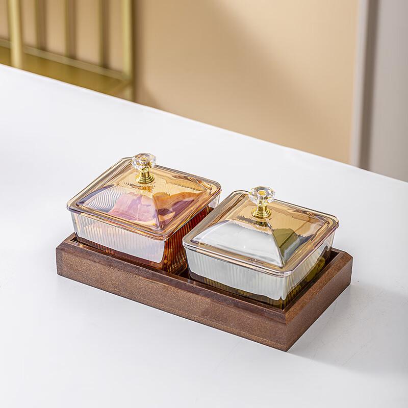 Sikezhuo Light Luxury Divided Glass Serving Platter
