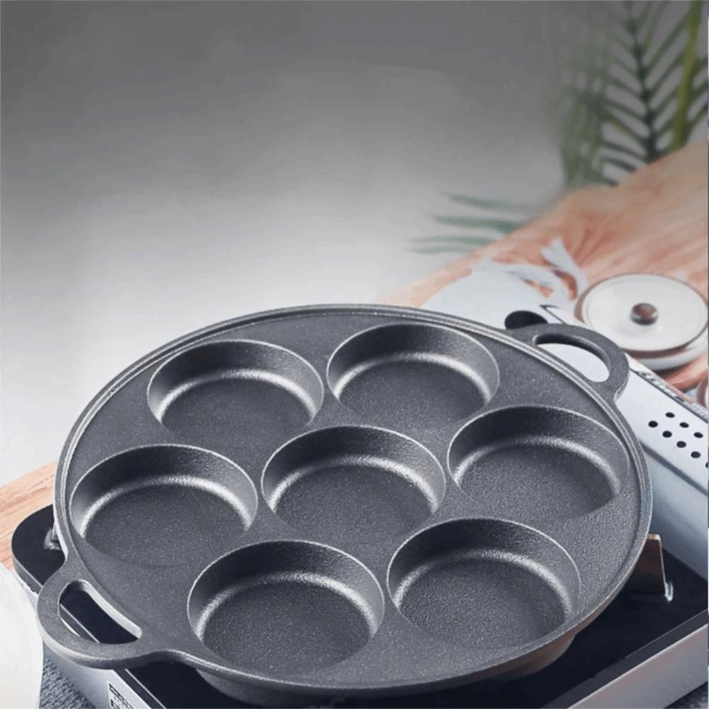 Non-Stick Fried Eggs Pot Efficient Kitchen Frying Pan Cookware 7 Hole Omelette Pan  Commercial