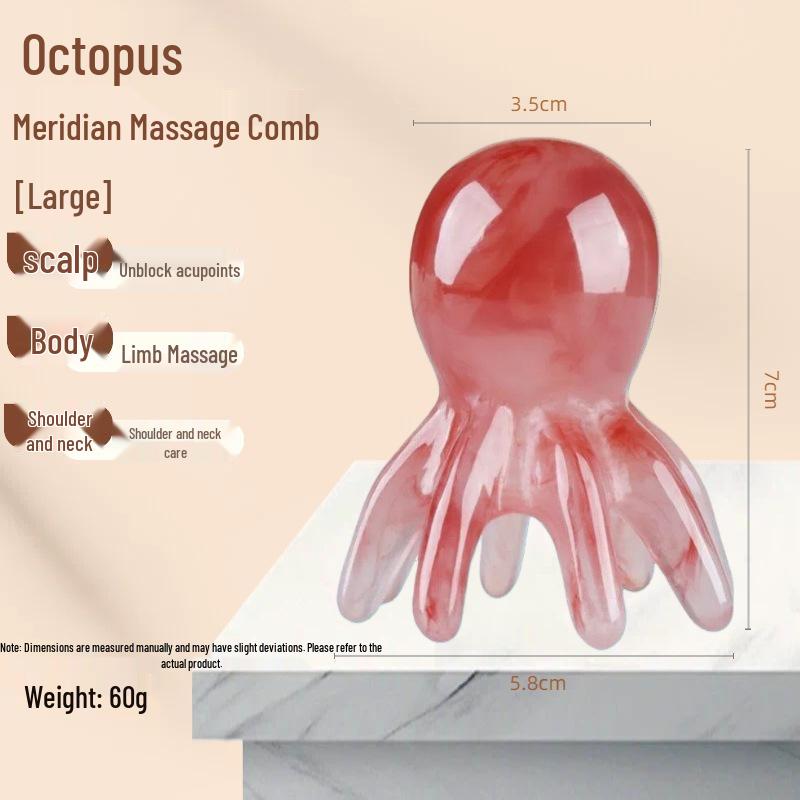 Octopus Resin Meridian Massage Comb - Traditional Chinese Medicine Scalp & Health Tool