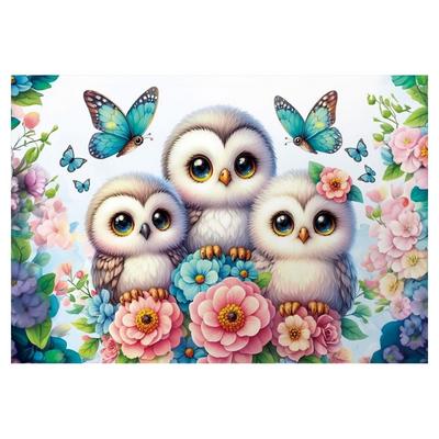 Puzzle Gallery Bright Spring Day Owl Family 1000-Piece Jigsaw Puzzle PG1051