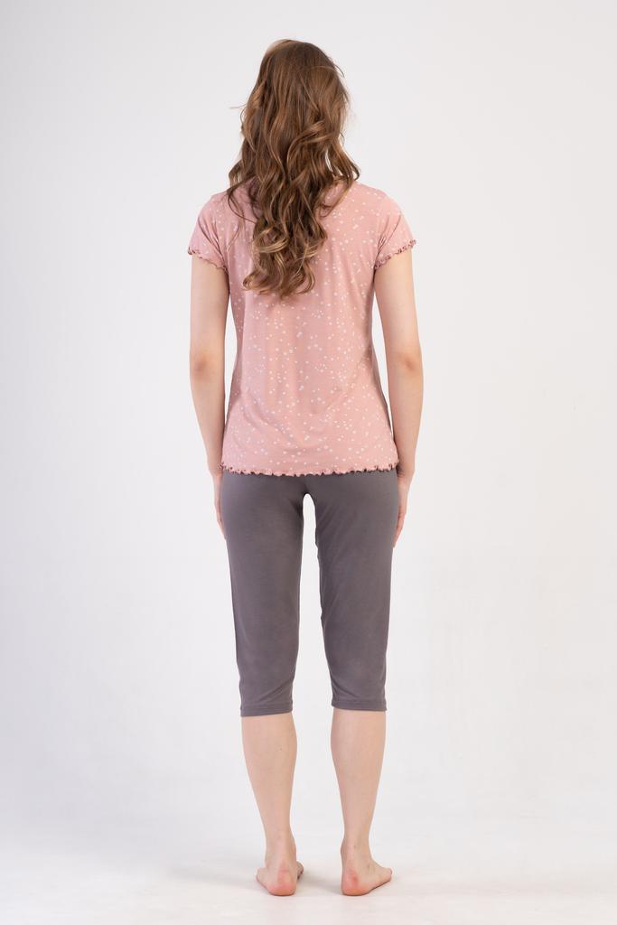 Women's Viscose Pajamas Short Sleeve Knee-Length Pants Comfortable M Vienetta