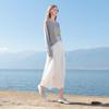 Sancai Anti-See-Through High-Waist A-Line Midi Skirt