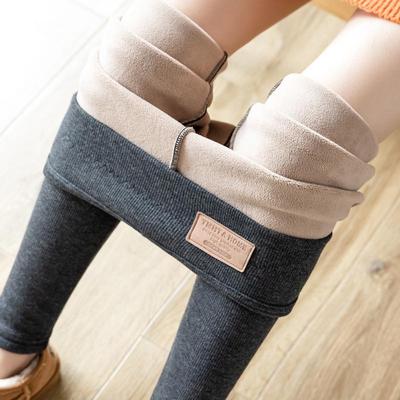 Dames Plus Size High Waist Fleece Gevoerde Lamsvacht Legging voor Herfst/Winter - Past tot 200 lbs