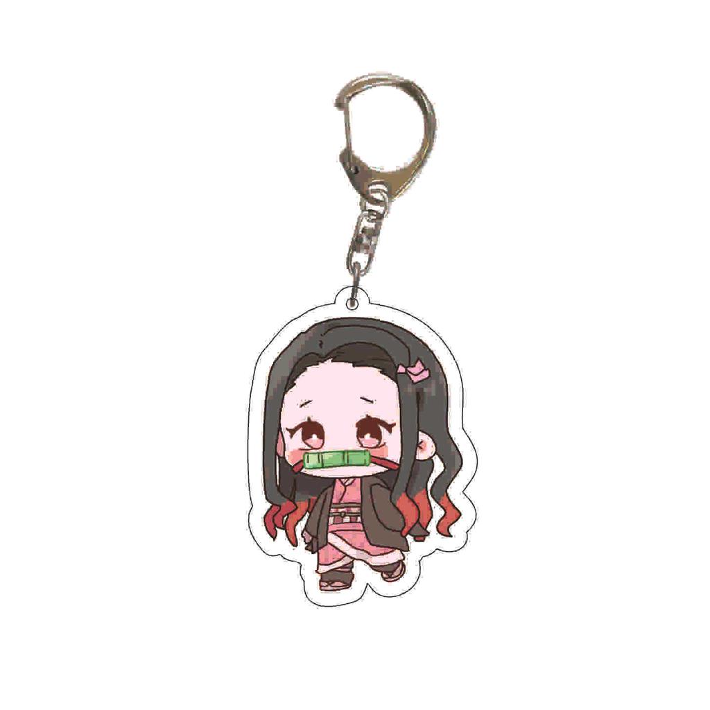 Demon Slayer Kimetsu No Yaiba Acrylic Key Ring Backpack Pendant Anime Cosplay Accessory Gift for Fans Collection