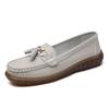 Versatile tassel leather soft-soled Doudou shoes medium old mother shoes non-slip pregnant women's single shoes