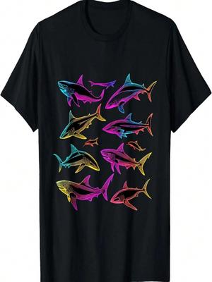 Retro Hai Vintage 80er Jahre Stil Grafik T-Shirt