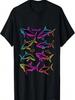 Retro Hai Vintage 80er Jahre Stil Grafik T-Shirt