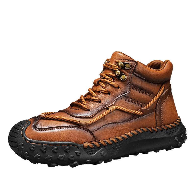 

Men s High-Top Casual Streetwear Shoes, Lace-Up Sneakers with Non-slip Rubber Sole, Fashion Footwear for Daily Life & Outdoor 48 світло-коричневого кольору