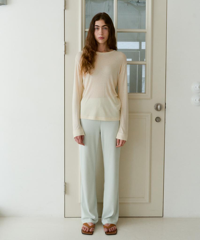 38 Come On Common Rib Knit Pants (Mint)