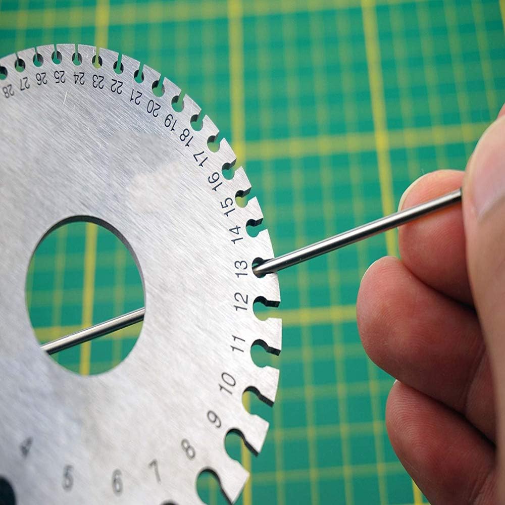 Wire Gauge Measuring Tool, Round AWG SWG Wire Gage Thickness Gauge Measurer Tester Ruler Gauge Diameter Tool, Measures Both Standard and Metric