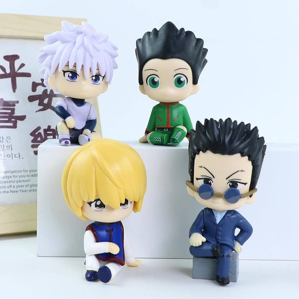 9cm Version Hunter Gon Freecss Anime Figure Alluka Zoldyck Action Chrollo Lucilfer/Kurapika Figurine Model Toy Q x Poseable Articulated Scale Detailed