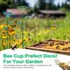 1 Pack/4 Pack Flower Design Bee Bath Metal Butterfly Bird Bath Bowl  Outdoor Garden Yard Decor