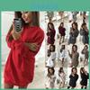 Stylish Women's Oversized Hoodie Dress Long Pullover Sweatshirt For Winter Wear