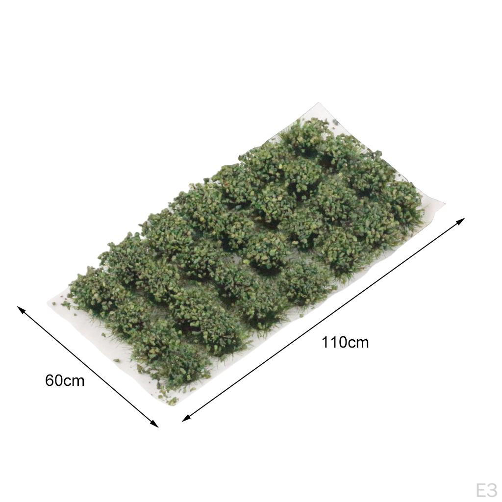 2 Bushy Tufts Lowland Shrubs Tuft Model Kit Resin Static Scenery for Train Landscape Railway