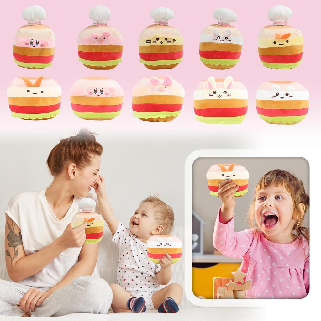 Cartoon Burger Toy Usa Chigi Chef Star Pijie Pig Plush Doll Decoration