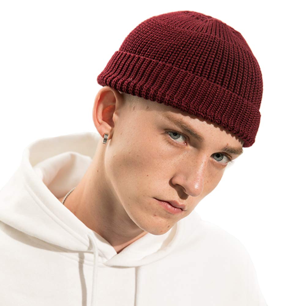 Clape Knit Roll Brimless Sag Watch Stretch Excellent Men's Cap, Cap, Fisherman's Cap, Beanie, Hat, Cap, Cap, Stylish, Shallow, Material, Warmth,