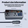 12V/24V To 220V Car Inverter Digital Display High Power Car Inverter Socket Smart with 6 USB Ports Automotive Charger Inverter