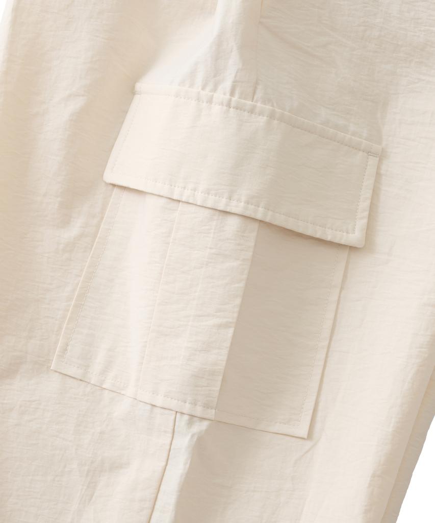 ANALOG MOOD Semi-Wide String Cargo Pants (Cream)