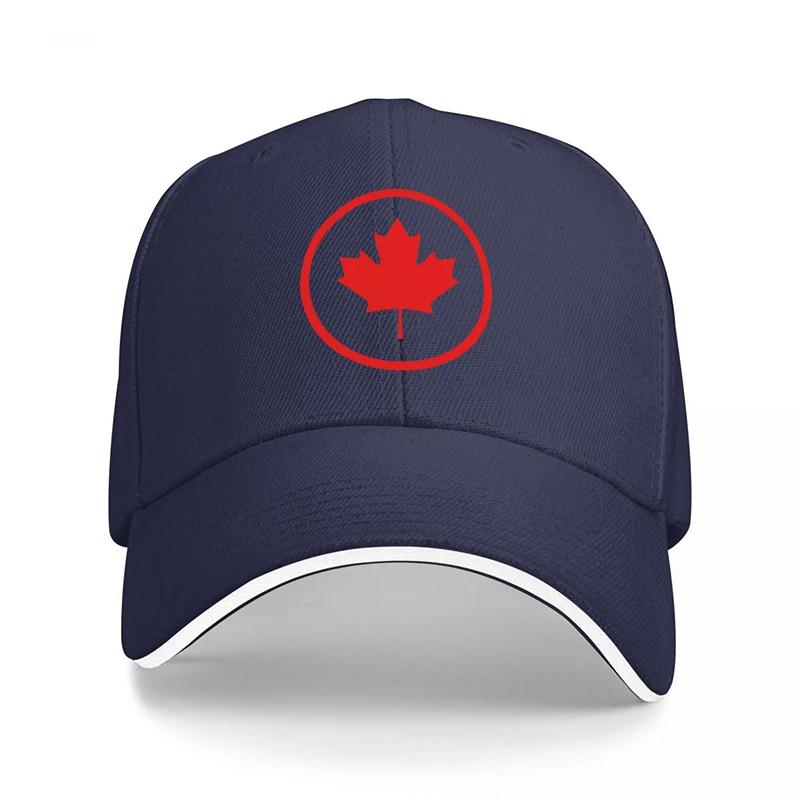 Cappellino da Baseball Nero con Logo Foglia d'Acero Canadese e Design a Cerchio Rosso Cappello Classico Regolabile per Uomo e Donna Abbigliamento da Esterno