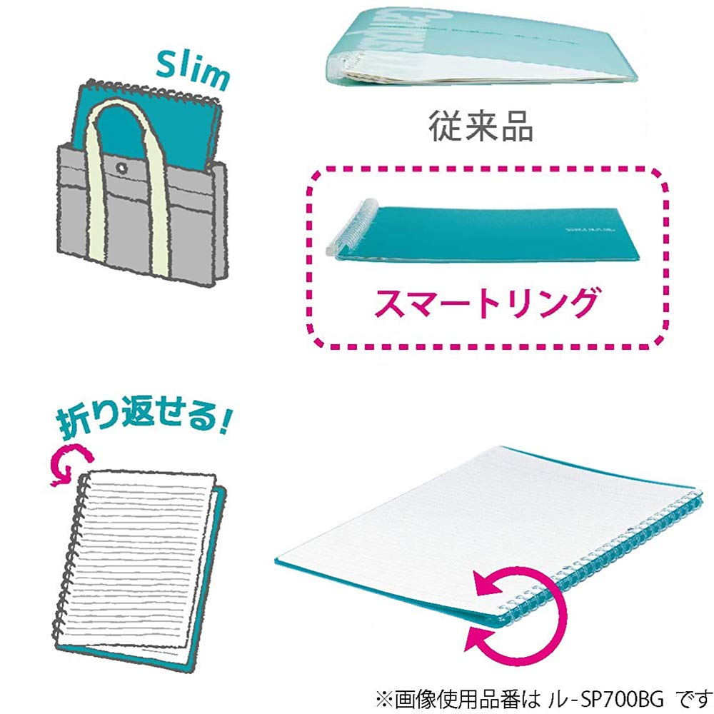 Kokuyo Campus Binder Smart Ring Light Color Set 4-Color Loose-Leaf 5-Piece