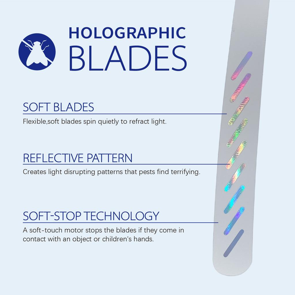 Shrunken Fan Blade Fly Repeller Indoor and Outdoor Multi-functional Automatic Fly Catcher Battery Plastic Mosquito Fan