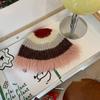 Warm and Cold Hat Versatile Wool Hat Winter Big Head Circumference Women's Face Small Colorful Striped Fisherman Hat Small Flower Pile Hat